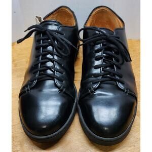 Crown Northampton Shell Cordovan Harlestone Sneakers Black On Black UK 8 US 9